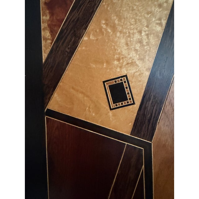 Abstract 1997 Christopher Cantwell Studio Craft Modernist Marquetry Wall Panel For Sale - Image 3 of 10