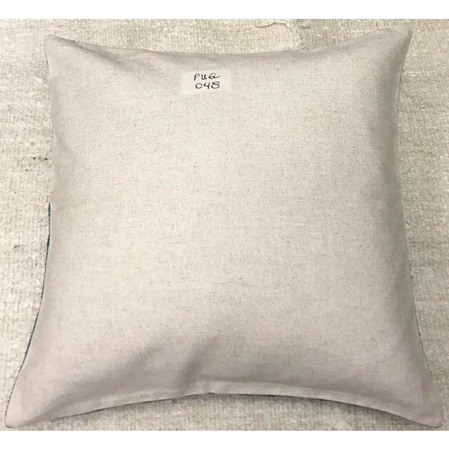 Silk Uzbek Ikat Velvet Hand Made Square Pillow Cushion with natural linen backing and hidden zipper. 10/90 down feather...