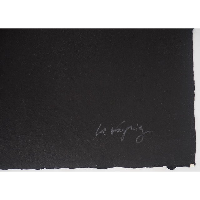 François-Xavier FAGNIEZ A path opens Original carborundum engraving enhanced by hand by the artist (painting and collage)...