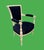 Mid 20th Century Vintage Classic French “ Petite “ Louis XVI Style Armchairs Featuring Deep Navy Blue Velvet Upholstery - A Pair For Sale - Image 5 of 12