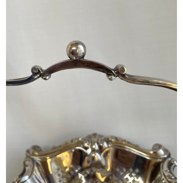 Silver Late 19th Century Victorian Silver Plate Fruit Basket For Sale - Image 8 of 10