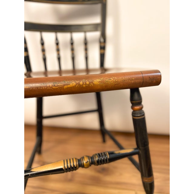 American Mid-20th Century Hitchcock Stenciled Chair For Sale - Image 3 of 5