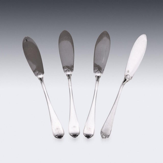 Metal Antique 20th Century French Silver Butter Dishes from Christofle, Paris, 1890s, Set of 8 For Sale - Image 7 of 18