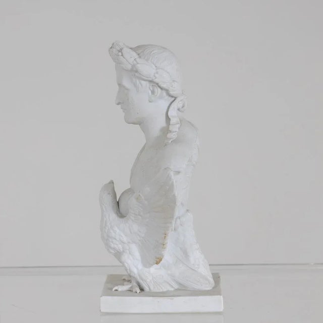 After Bertel Thorvaldsen, Bust of Napoleon Bonaparte, 19th Century, Bisque Porcelain For Sale - Image 3 of 9