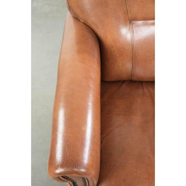 Animal Skin Club Chair in Sheepskin Leather For Sale - Image 7 of 13