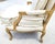 Beverly Furniture French Louis XV Fauteuil Off-White Heavy Linen Lounge Chair For Sale - Image 4 of 15