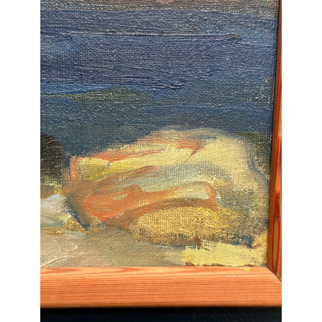 Stig Delang, Landscape II, 1950s, Oil Painting on Canvas, Framed For Sale - Image 10 of 16
