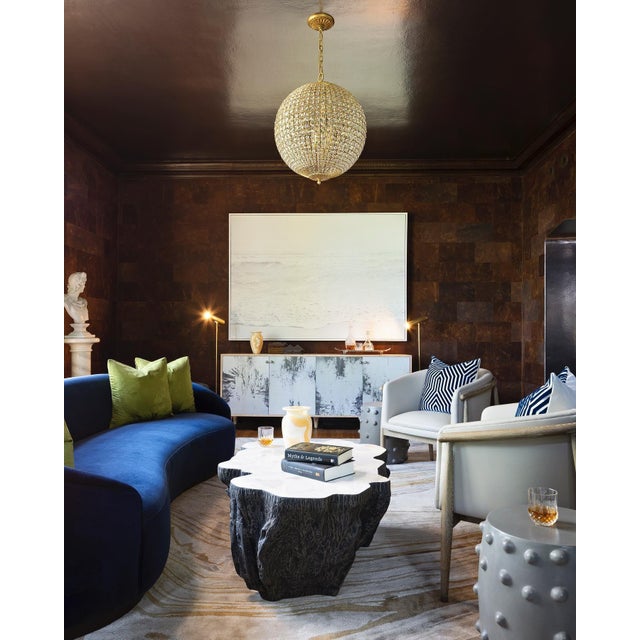 Brown Attributed Palecek Chloe Fossil Clam Lava Coffee Table For Sale - Image 8 of 15