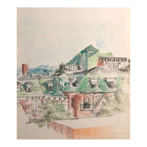 1960s Asheville North Carolina Roof Top Cityscape