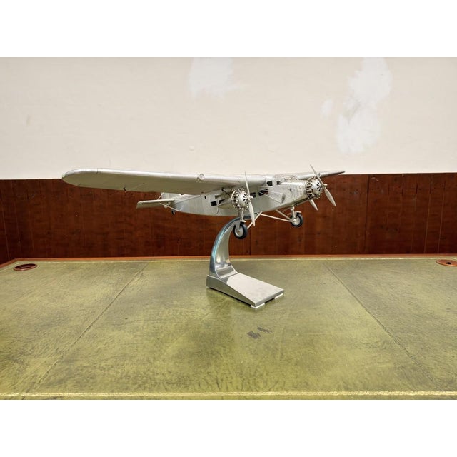 Ford Trimotor Model Aircraft in Pewter, 2000s For Sale - Image 4 of 17