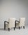 White Pair of Art Deco Upholstered Armchairs, Antique, France, Circa 1940 For Sale - Image 8 of 12