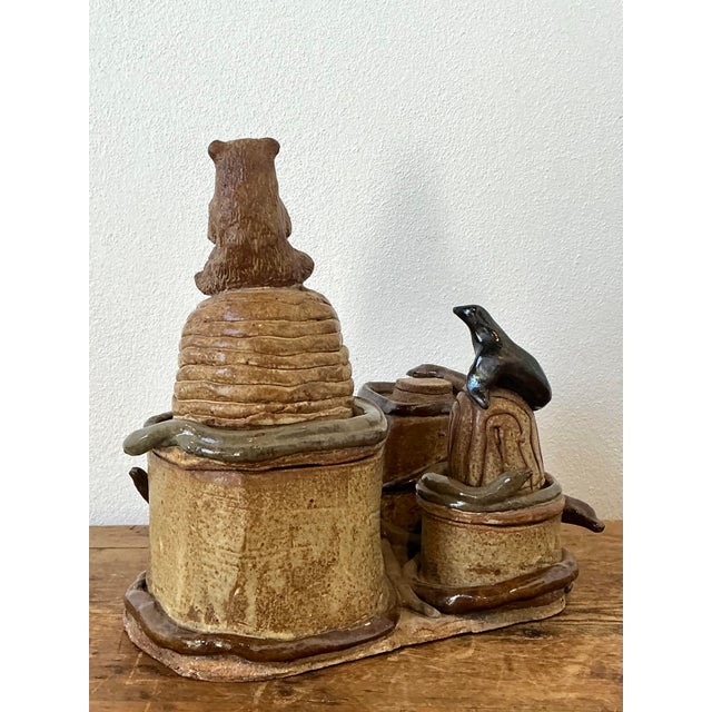 Late 20th Century Vintage Artisan Made Studio Pottery Circus For Sale - Image 5 of 12