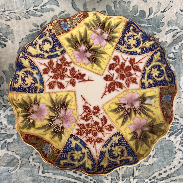 Antique Austrian Ovington Imari Style Gilded Decorative Plates - Set of 4 For Sale In New York - Image 6 of 9