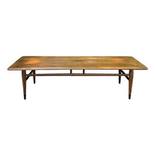 Mid Century Modern Attributed Lane Acclaim Rectangular Coffee Table by Andre Bus For Sale