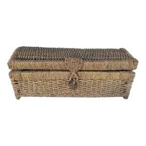 Vintage Rectangle Raffia Trunk