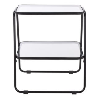 Zunia 2 Tier Accent Table in Black For Sale