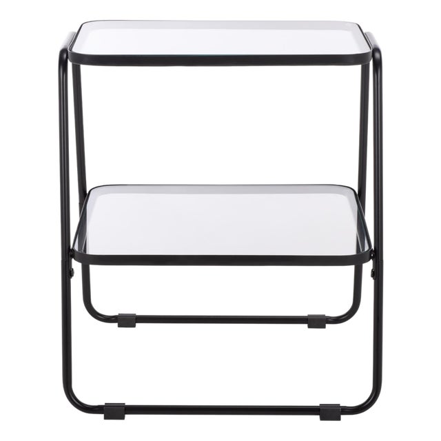 Zunia 2 Tier Accent Table in Black For Sale