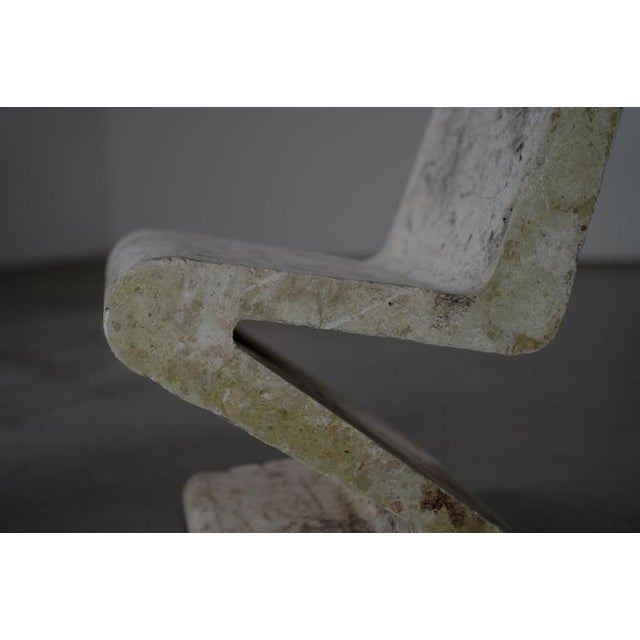 Concrete Zig Zag Chairs, France, 1970s, Set of 2 For Sale - Image 15 of 18