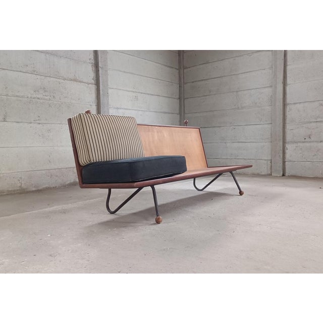 Bauhaus Modernist Tubular Sofa attributed to Pierre Guariche, 1920s For Sale - Image 3 of 15