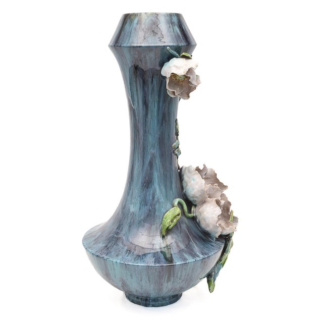 Large Art Nouveau Vase, 1890s For Sale - Image 4 of 14