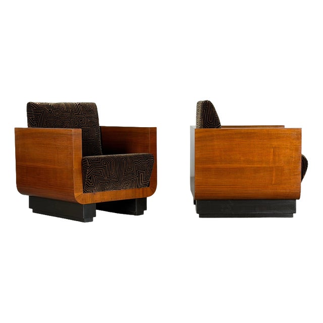 Rationalist Club Chairs by Giuseppe Pagano, 1930s, Set of 2 For Sale