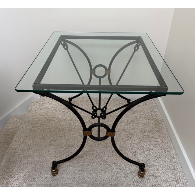 1980s 5-Piece Giacometti Style Brutalist Iron Table Suite - Set of 5 For Sale - Image 9 of 18