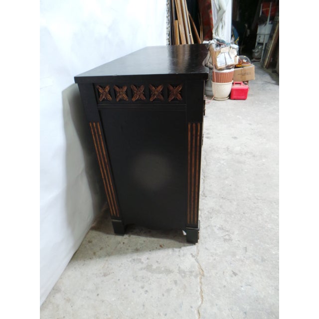 This is a unique Gustavian style 3 drawer chest of drawers that is 100% Original paint.