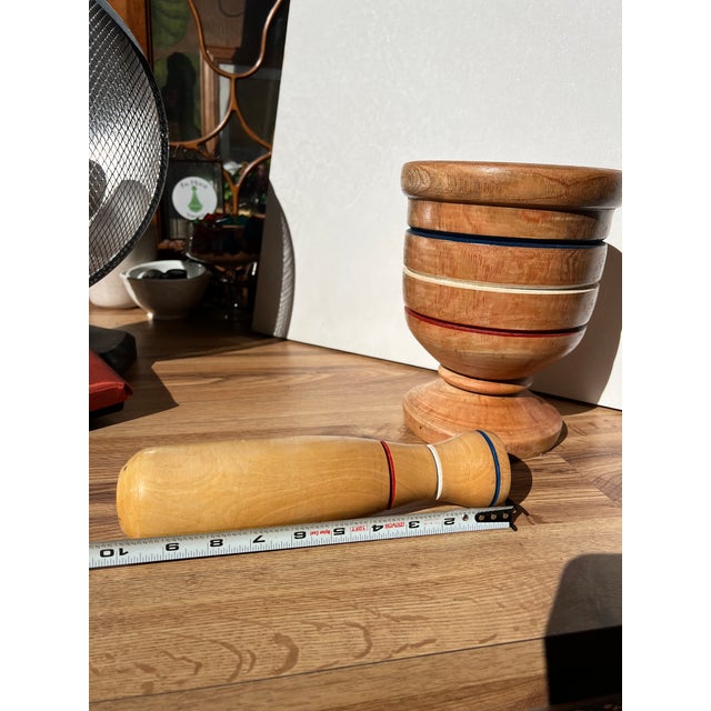 Wood 1970s Jumbo Sized Mortar and Pestle For Sale - Image 7 of 9