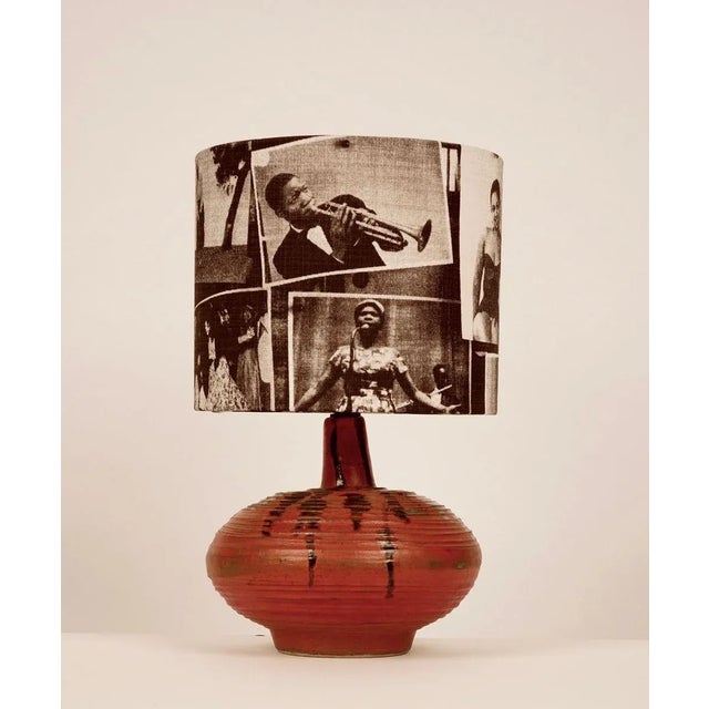 Mid-Century Hungarian Studio Ceramic Table Lamp, 1950s For Sale - Image 4 of 11