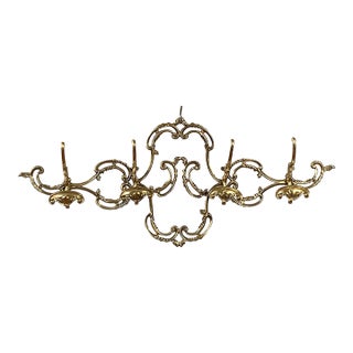 Polished Solid Brass Antique Coat Rack, Amazing Ornate Design, Ca.1890 For Sale
