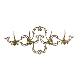 Polished Solid Brass Antique Coat Rack, Amazing Ornate Design, Ca.1890