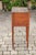 French 1860s Walnut Side Table with Tambour Door, Marble Top and Tapered Legs For Sale - Image 9 of 10