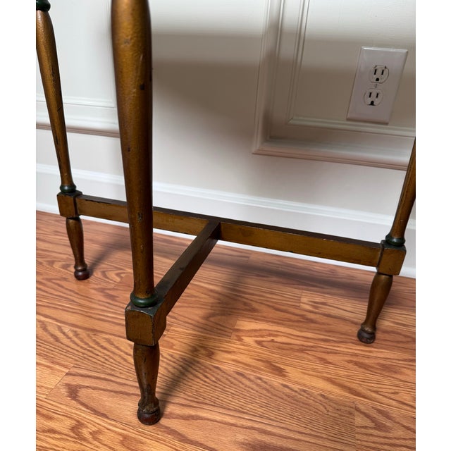 Wood Traditional Edwardian Demi-Lune Solid Wood Accent Side Table For Sale - Image 7 of 12