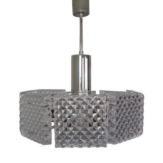 Swedish Glass Chandelier from Orrefors, 1960s For Sale