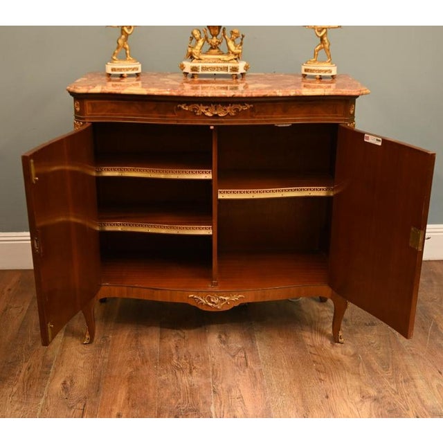 Vintage Buffet in Walnut and Marble, 1920 For Sale - Image 6 of 11