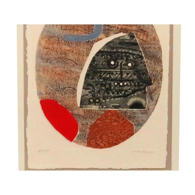 Vintage 1970s Max Papart Limited Edition Signed Embossed Aquatint Etching A For Sale - Image 4 of 11