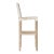 White Leather Woven Lulua Counter Stool Teak Wood For Sale - Image 4 of 5