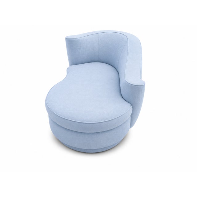 1980s Vladimir Kagan Style Chaise Lounge Post Modern For Sale - Image 5 of 5