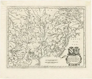 Antique Map of the Burgundy Region by Merian, 1646