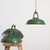 Large Green Enamel Pendant Light from Coolicon, 1940s For Sale - Image 3 of 5
