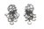 These vintage 1980's Sorrelli clip on dangle cluster earrings are Swarovski crystal glass with a blackened bras base metal...