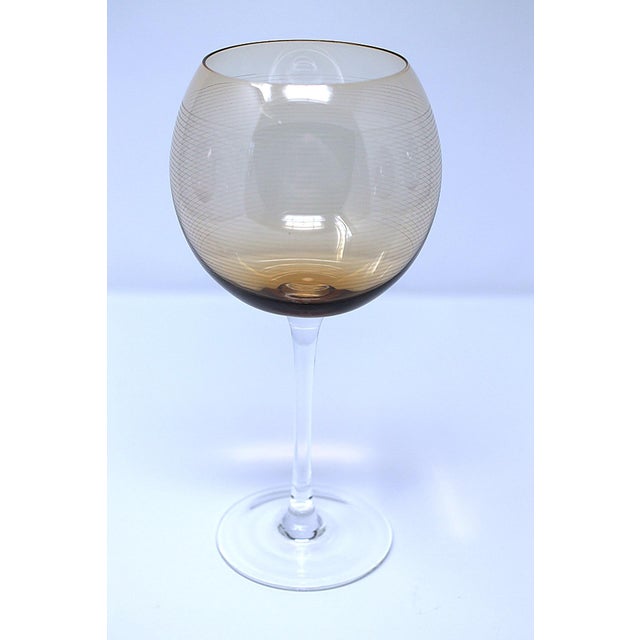 Glass 1980s Mikasa "Cheers" Balloon Wine Goblets - Set of 4 For Sale - Image 7 of 9