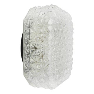 Mid-Century Clear Glass Wall Light For Sale