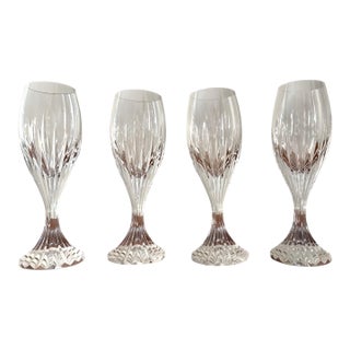 1960s Mid Century Baccarat Masséna Crystal Cordial Glasses - Set of 4 For Sale