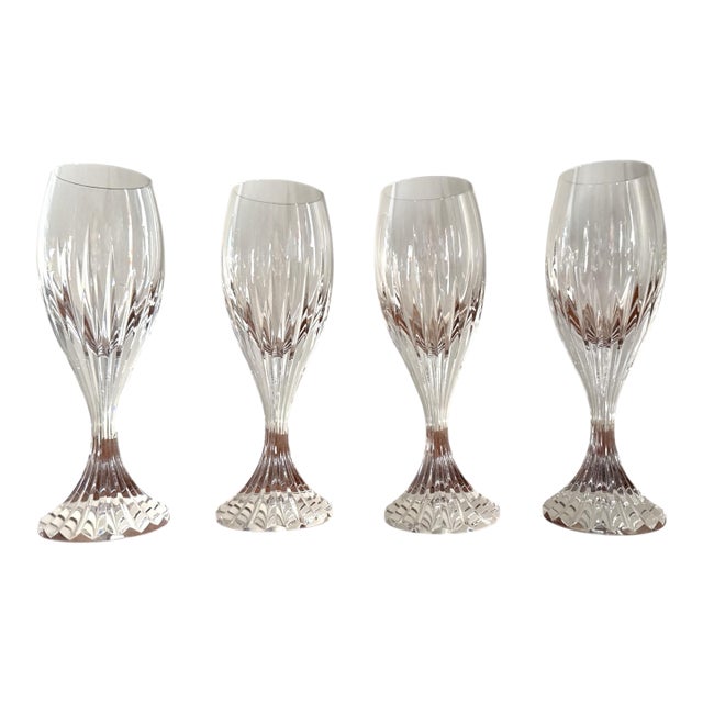 1960s Mid Century Baccarat Masséna Crystal Cordial Glasses - Set of 4 For Sale