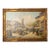 Early 20th Century Large European Flower Market Oil Painting, Signed H. Johannsen, Ornate Gilt Frame For Sale