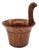 Mid-Century Rustic Folk Wooden Bucket or Vessel with Handle, 1960s For Sale