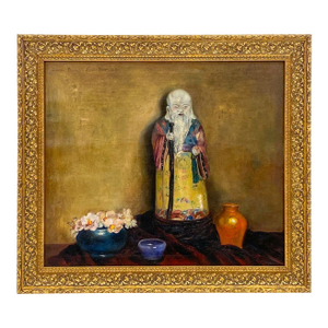 Mid Century Orientalist Painting Listed Artist