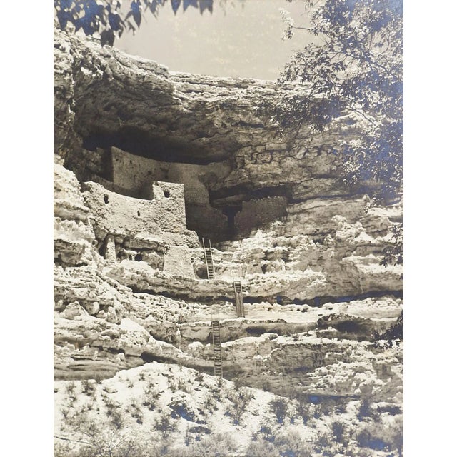 1949 Silver Albumen Photograph of Montezuma's Castle Camp Verde For Sale