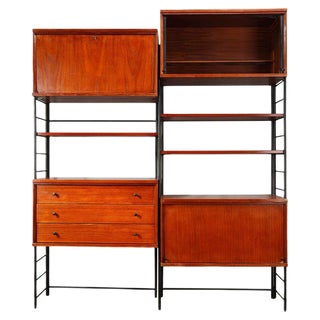 Scandinavian Wooden Bookshelf, 1960s For Sale